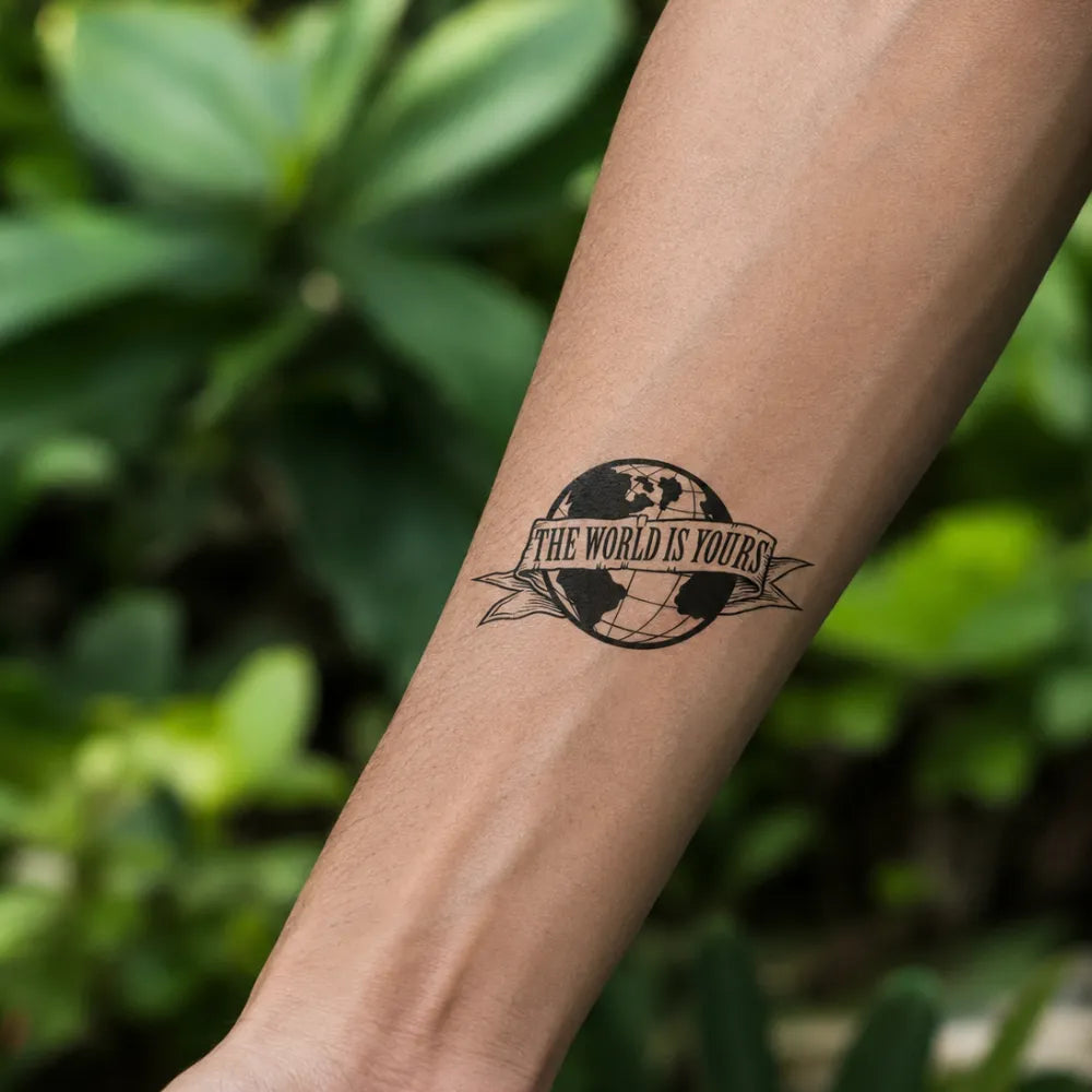 SafeTatt — The World Is Yours · fotografie tetování na kůži