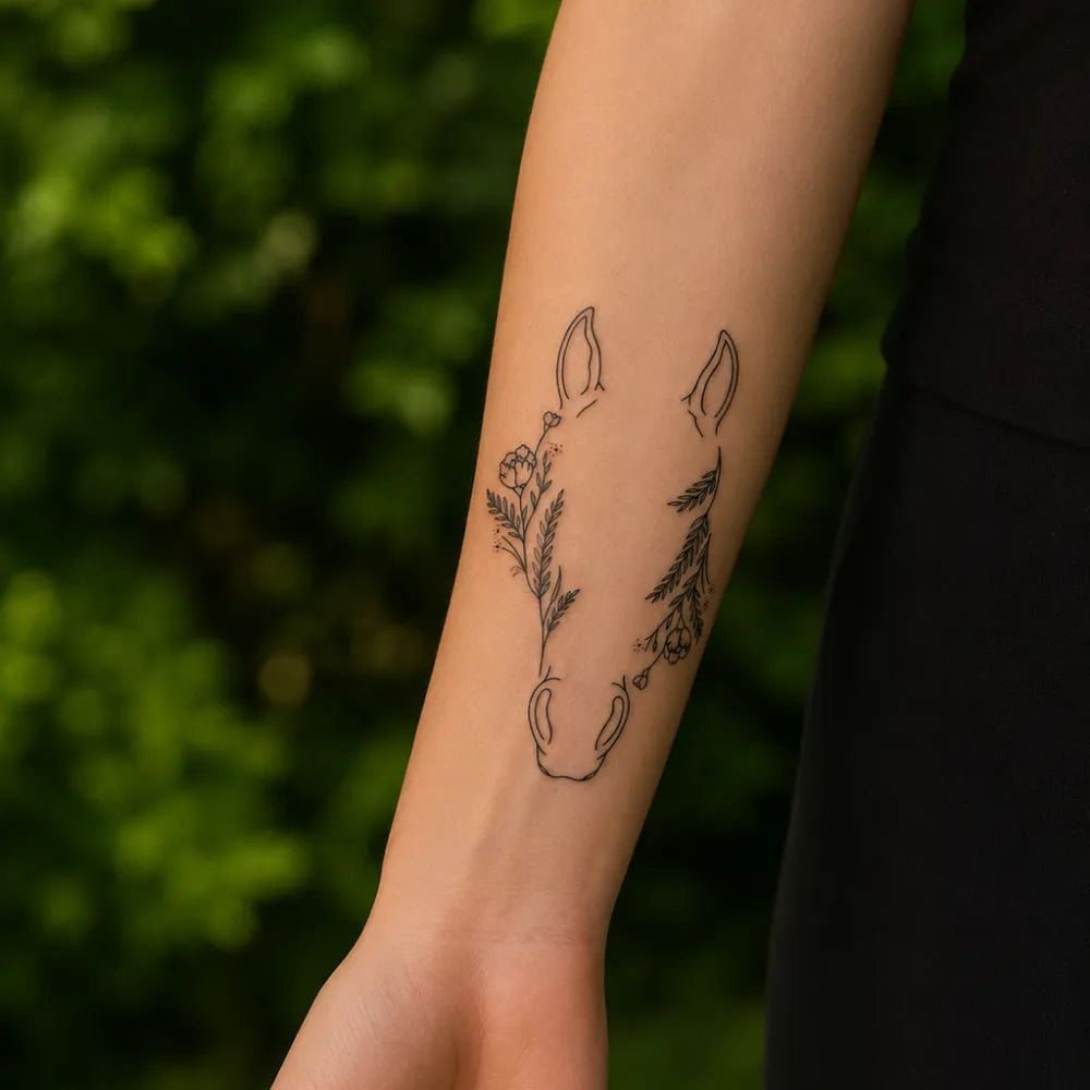 SafeTatt — Floral Horse · fotografie tetování na kůži