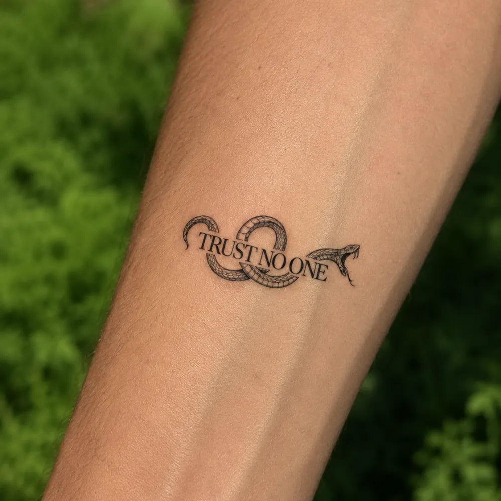 SafeTatt — Trust No One · fotografie tetování na kůži