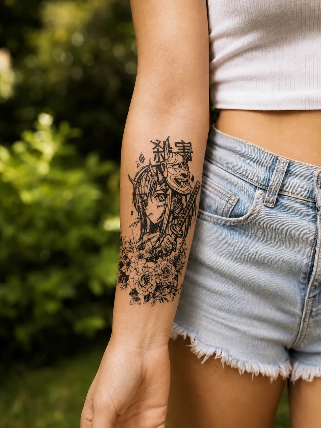 SafeTatt — Samurai Blossom · fotografie tetování na kůži