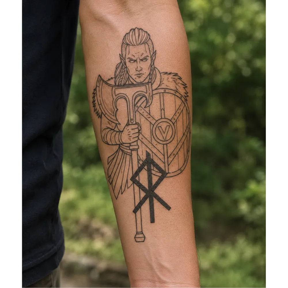 SafeTatt — Nordic Valor · fotografie tetování na kůži